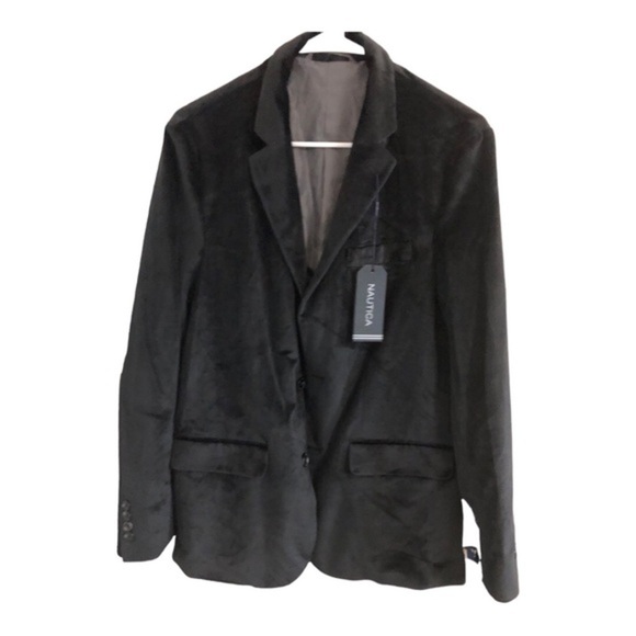 Nautica Black Velvet single breasted Men’s blazer jacket size small new - Picture 4 of 14